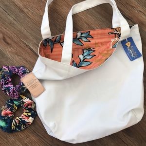 Boutique NEW Hair Scrunchies Bundle & Canvas Tote Bag